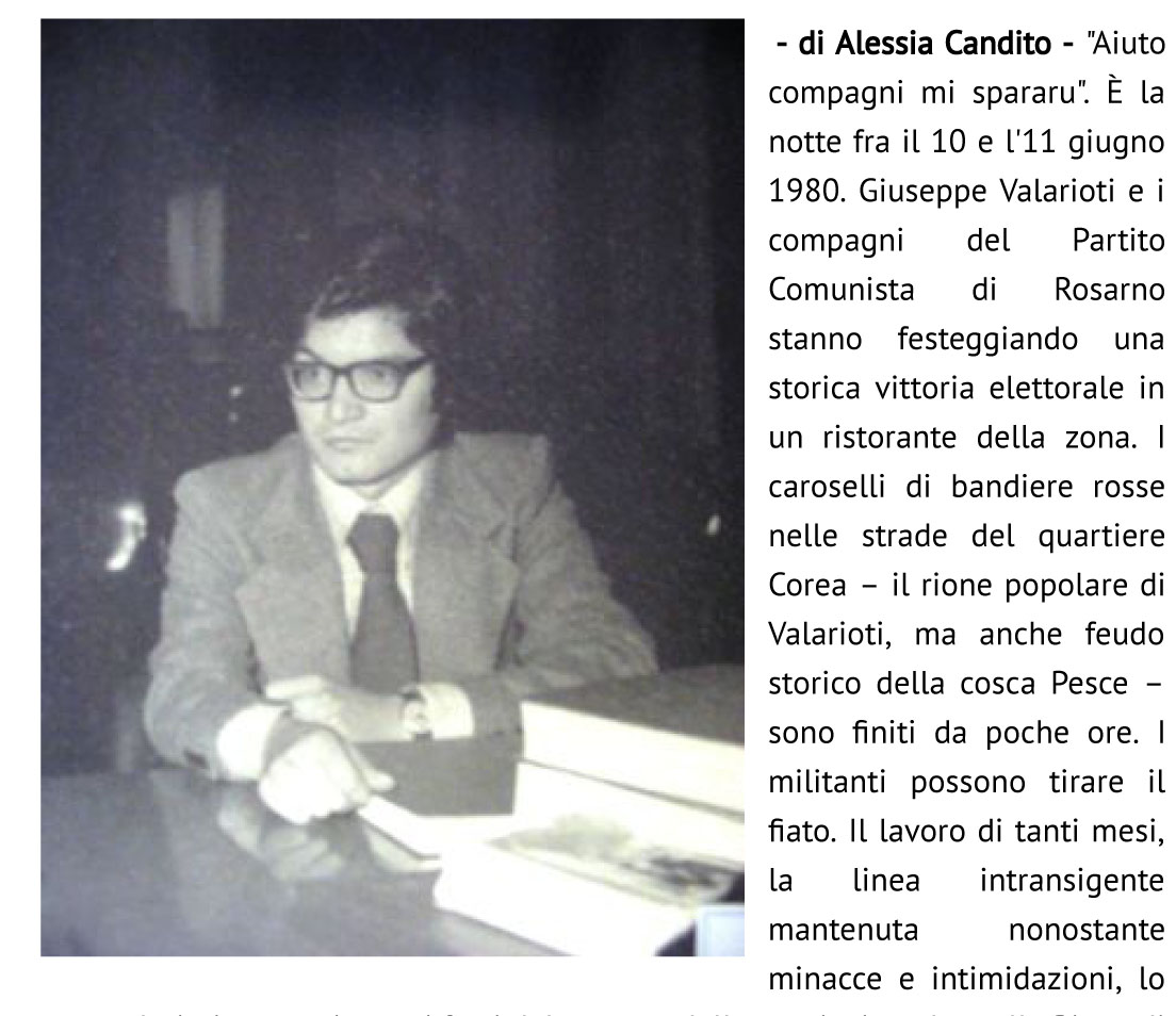 Visualizza Giuseppe Valarioti, 32 anni dopo